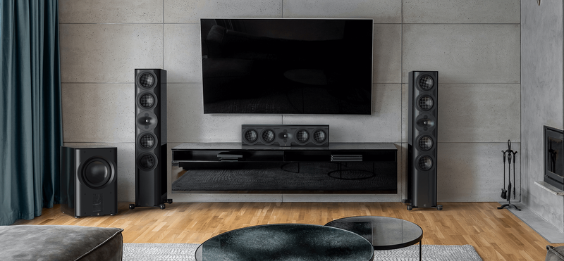 Perlisten Audio Speakers in a hybrid living room/home cinema room
